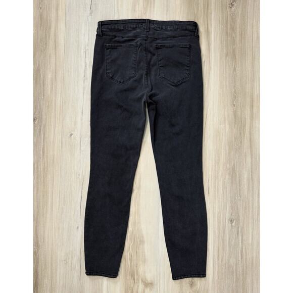 L’Agence Margot Skinny Jeans Dark Graphite Black Grey Stretch $270 Size 30 x26L - Picture 8 of 16